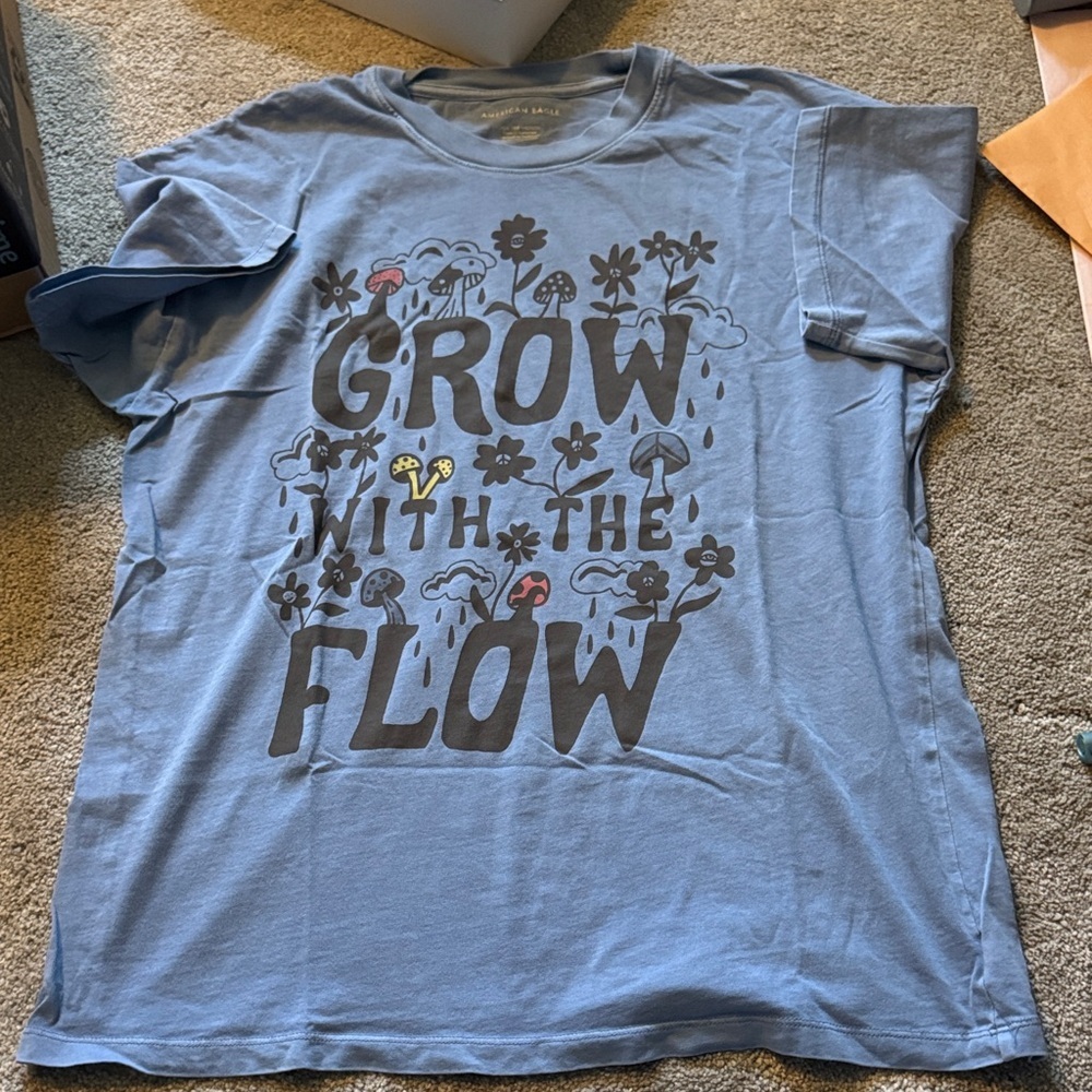 Relaxed fit Blue Graphic Shirt